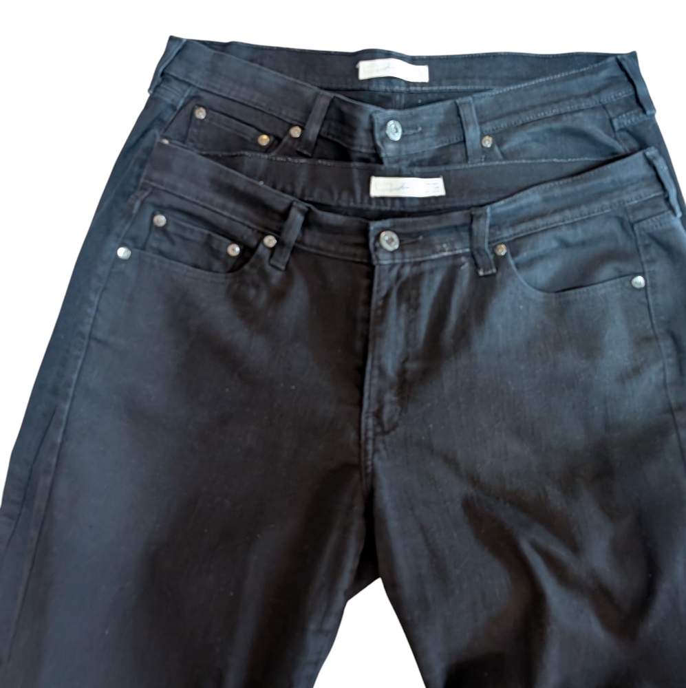 SOLD- 2 Pair of Levi's Women's 505 Black Jeans, Size 14 S/C